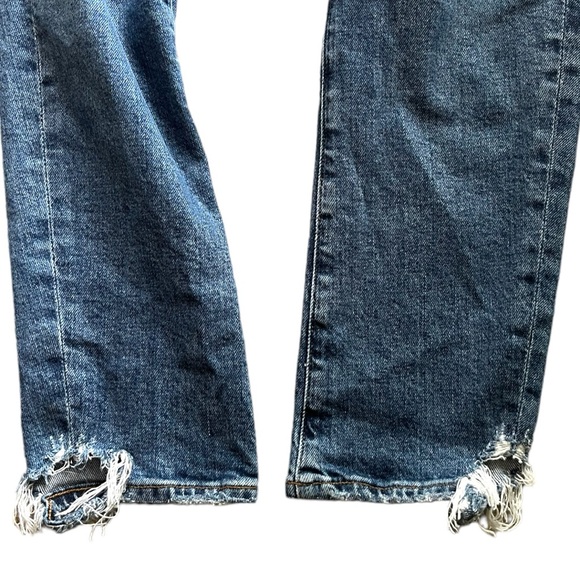 AGOLDE Toni Mid Rise Jean in Medium Wash with Light Distressing - Picture 9 of 13